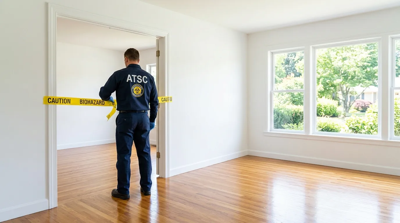 Certified biohazard cleanup crew performing Trauma Scene Cleanup in Vallejo